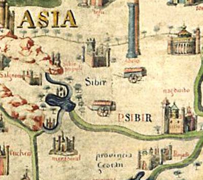 Фрагмент карты Фра Мауро, 1457 г.