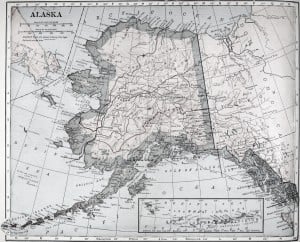 Карта Аляски (клик для увеличения, L. L. Poates Eng. Co.)