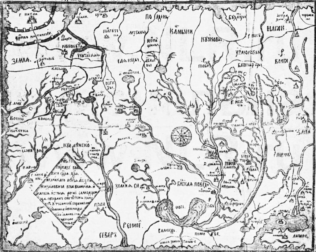 Карта Сибири Петра Годунова, 1667 г.